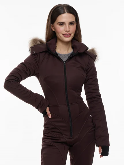 Женский зимний комбинезон из софтшелла