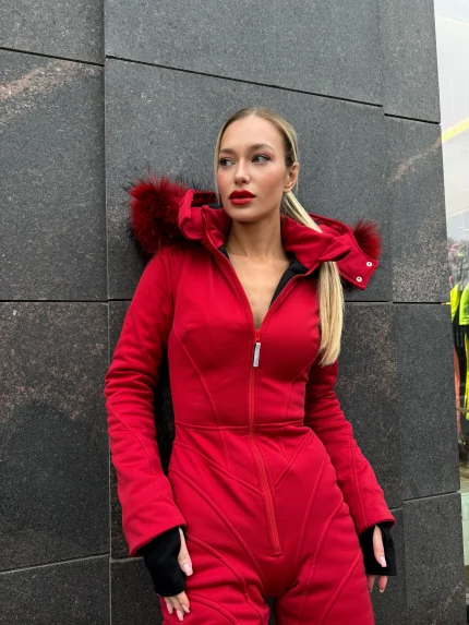 Женский зимний комбинезон из софтшелла