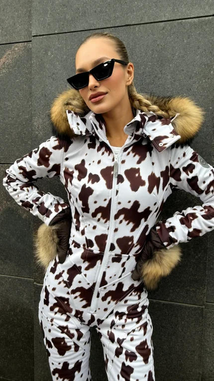 Женский зимний комбинезон из софтшелла