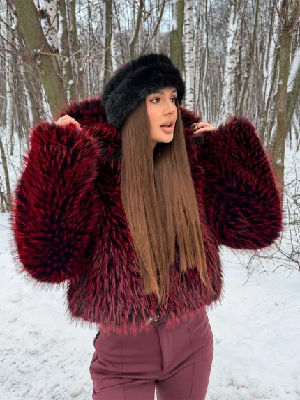 Шуба из эко-меха