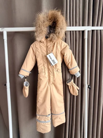 Детский зимний мембранный комбинезон Твой латте