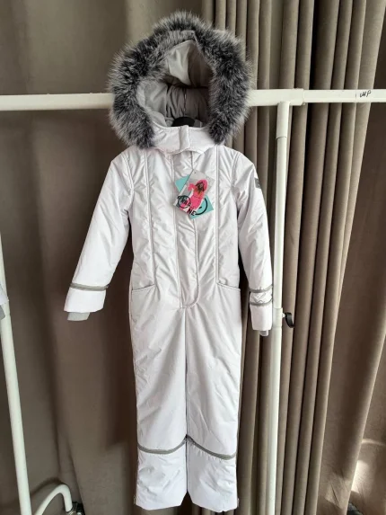 Детский зимний мембранный комбинезон Белый