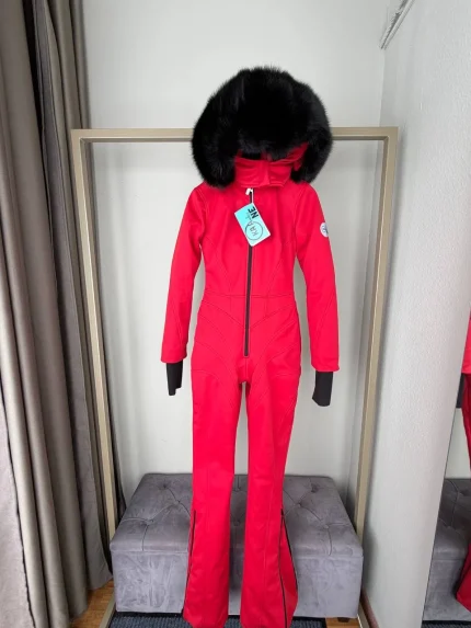 Женский зимний комбинезон из софтшелла Формула 1 черная молния