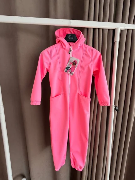 Детский деми комбинезон из софтшелла Барби