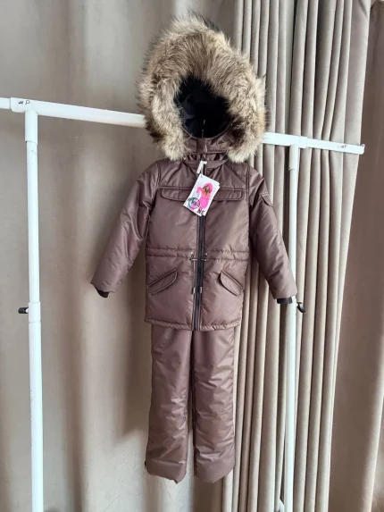 Детский зимний мембранный костюм Капучино