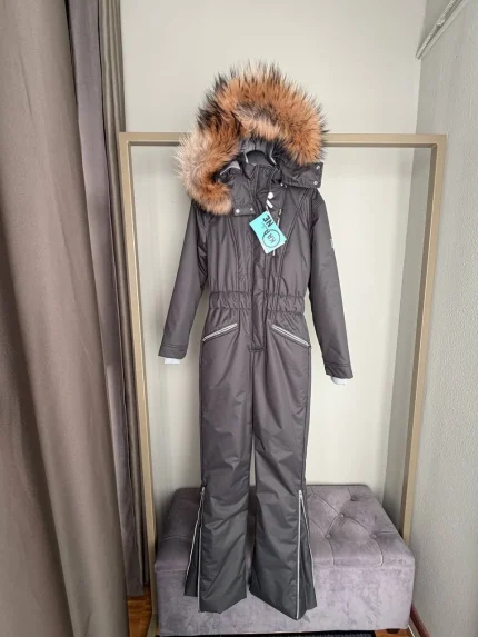 Женский зимний мембранный комбинезон Серый 2