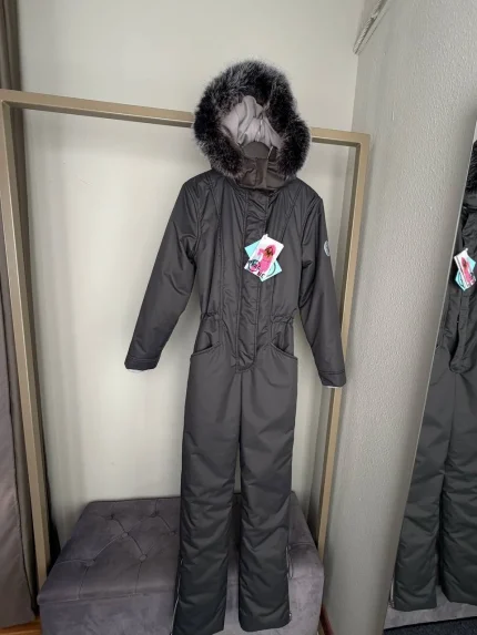 Женский зимний мембранный комбинезон Серый Оптима 2