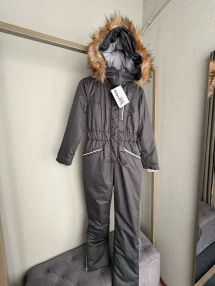 Женский зимний мембранный комбинезон Серый
