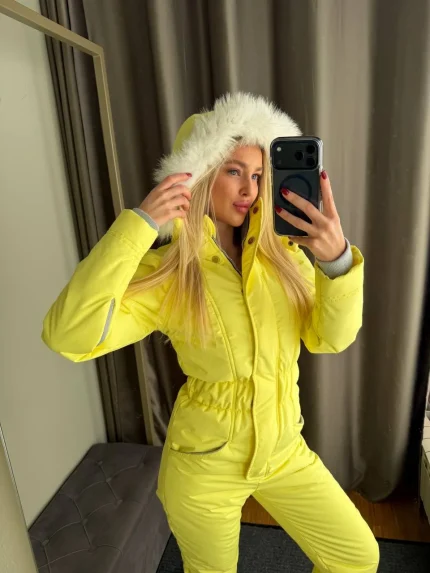 Женский зимний мембранный комбинезон Лимонный сорбет