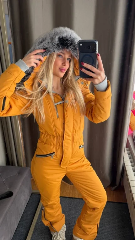 Женский зимний мембранный комбинезон Кэмел