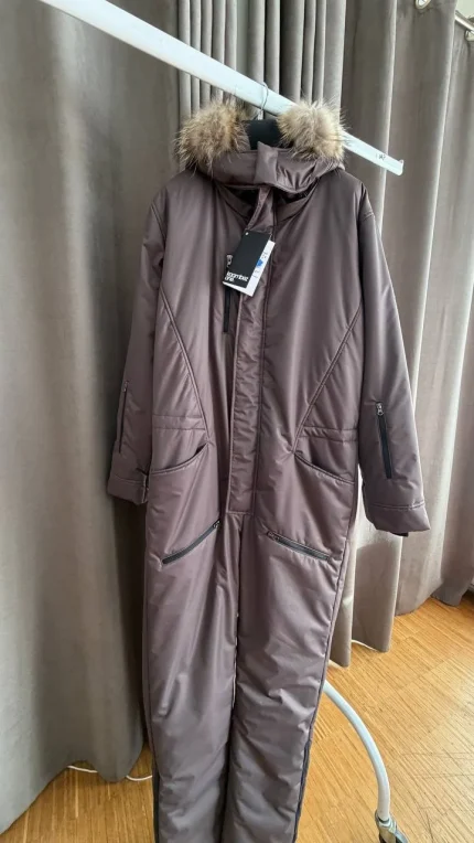 Мужской зимний мембранный комбинезон Капучино